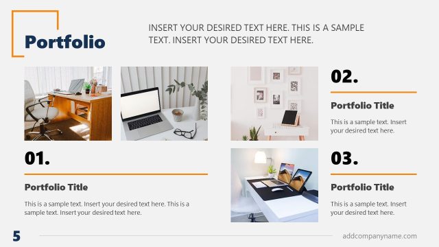 Slide for Portfolio – Formal PPT Template