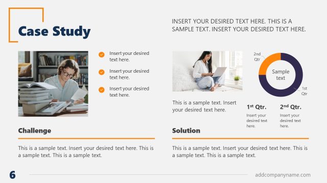 Case Study Slide for Challenges & Solution Presentation