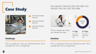 Case Study Template Slide for Presentation