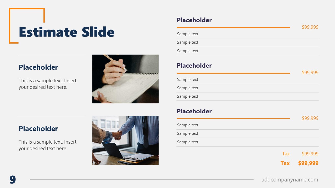 Formal Presentation Template