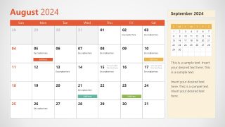 2024 Calendar Slide Template 