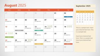 2025 Calendar PowerPoint Template  