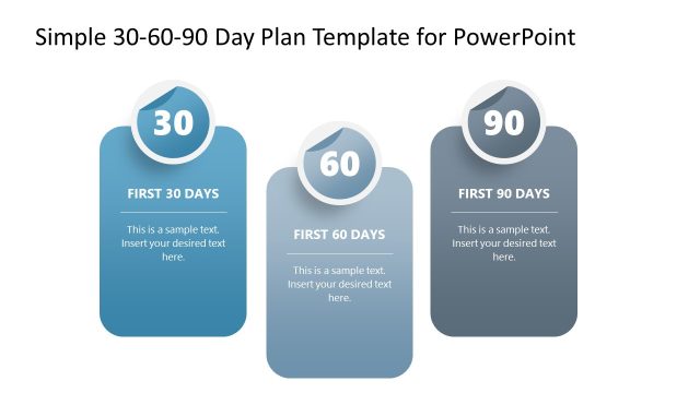30-60-90 Day Plan Presentation Slide with Three Segments