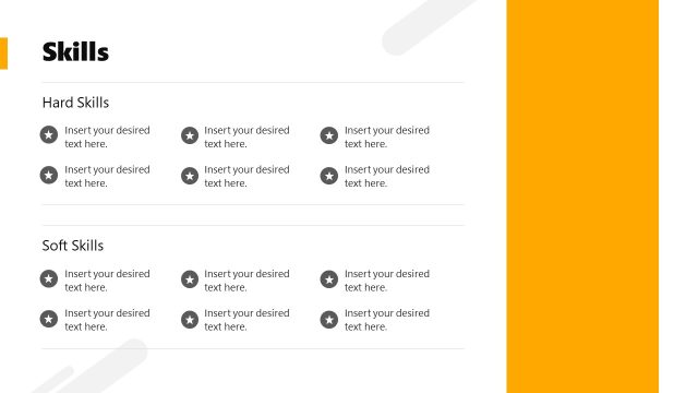 Simple Chronological Template Slide for Skills