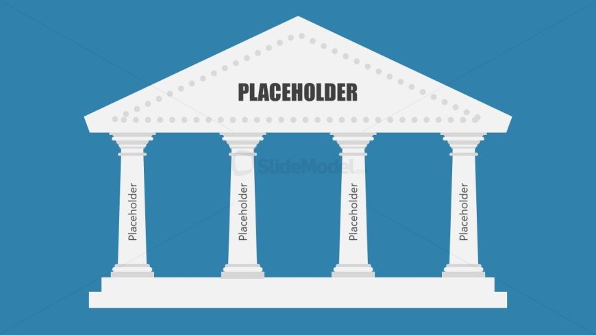 4-Step Pillar Diagram PPT Presentation Template