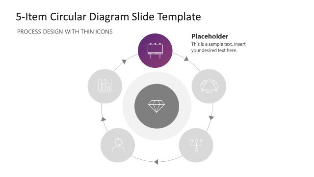 Editable Circle Process Diagram PowerPoint Template