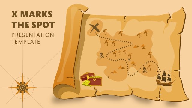X Marks the Spot PowerPoint Template