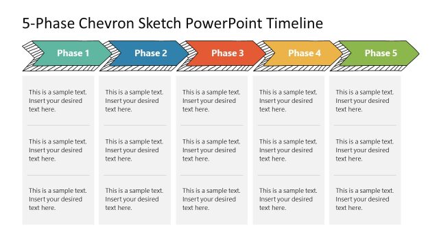 Editable Chevron Sketch PPT Template