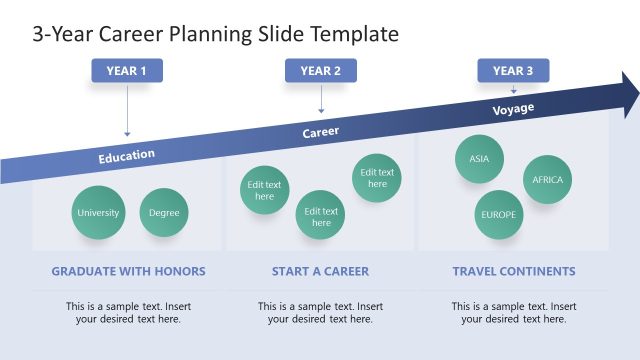 3-Year Career Planning Template for PowerPoint