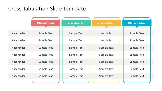 Customizable Cross Tabulation PPT Template