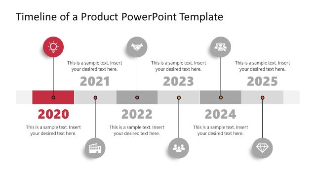 Editable Timeline of a Product PowerPoint Template
