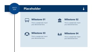 Presentation Template for Vertical Product Development Timeline 