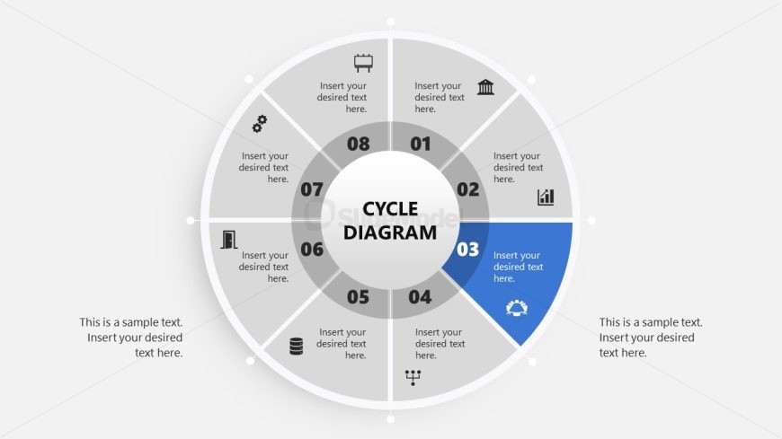 8 Items Diagram PPT Slide