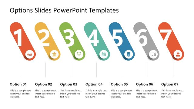 Customizable Options Numbering Template for PowerPoint – 7 Options Slide