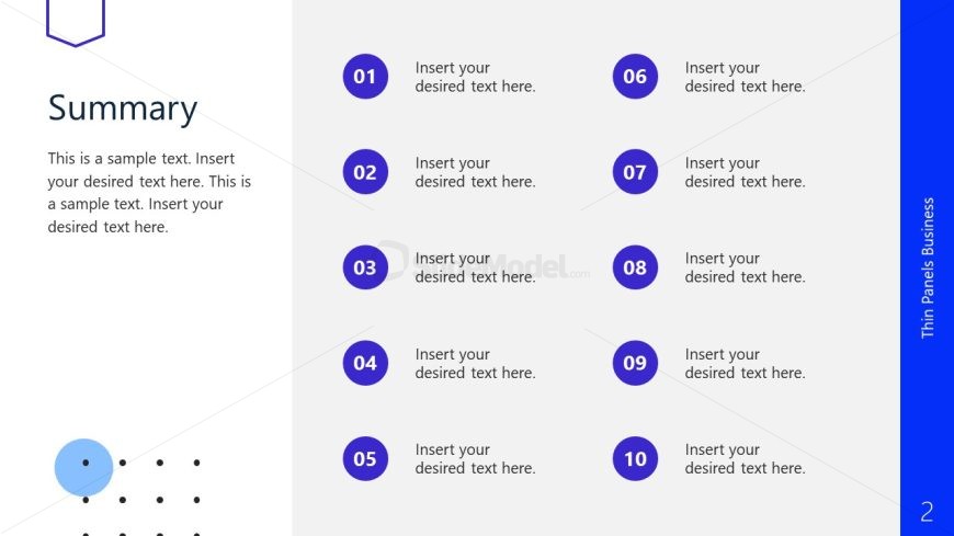 Customizable Thin Panels Business PPT Template