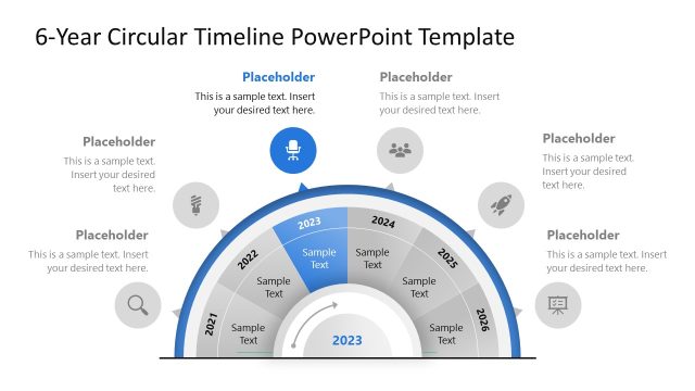 6-Year Circular Timeline Presentation Template