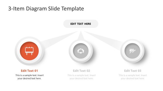 3-Item Diagram Template for PowerPoint