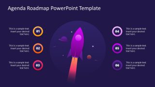 Spaceship Agenda Roadmap PPT Template