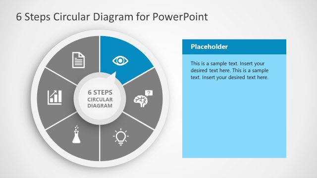 Customizable 6-Step Circular Diagram PPT Template