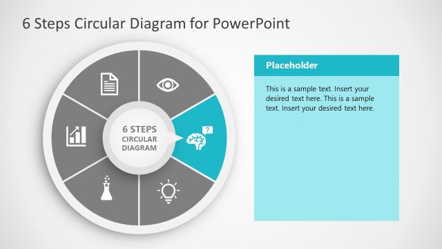 Editable 6-Step Circular Diagram Template for PowerPoint