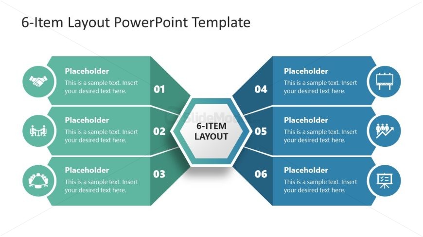 6-Item Layout PPT Template