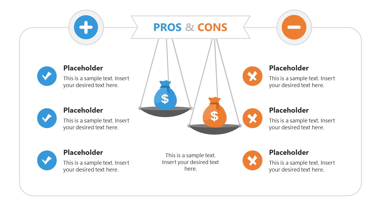 Pros & Cons Template for Presentation 