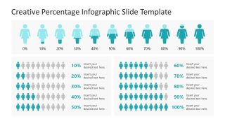 PowerPoint Template for Creative Percentage Infographic Presentation