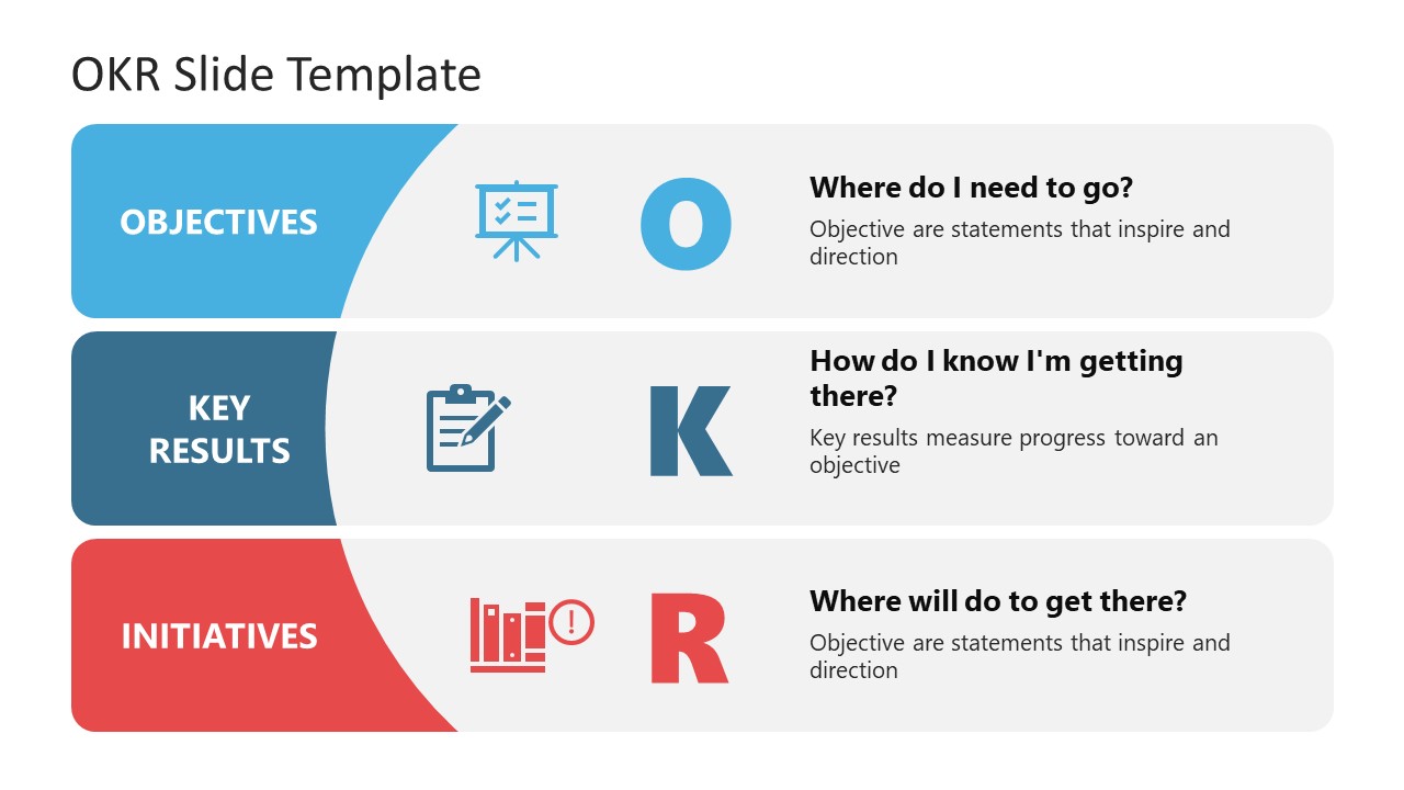 OKR Slide Template For PowerPoint OKR Slide Template For PowerPoint