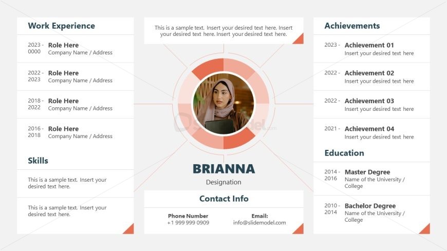 Personal Profile Resume Slide Template