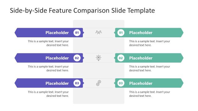 Side-by-Side Feature Comparison Slide Template for PowerPoint