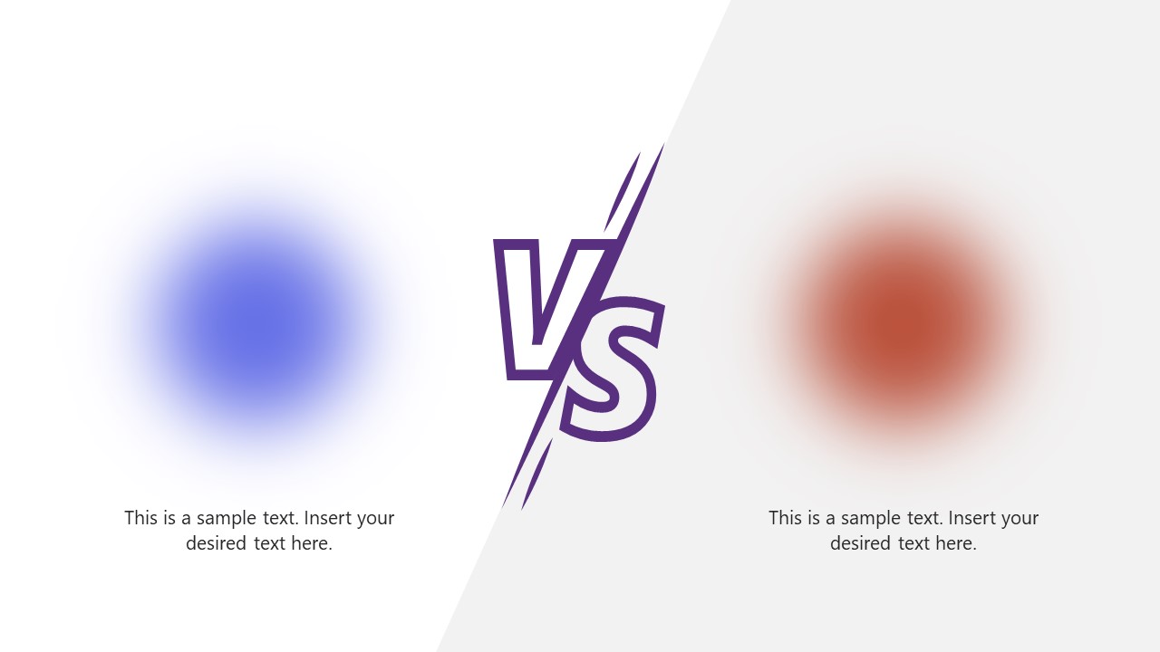 Simple Comparison Versus Slide Template for PowerPoint
