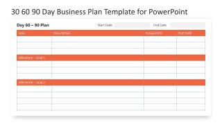 Customizable 30 60 90 Day Business Plan Template 