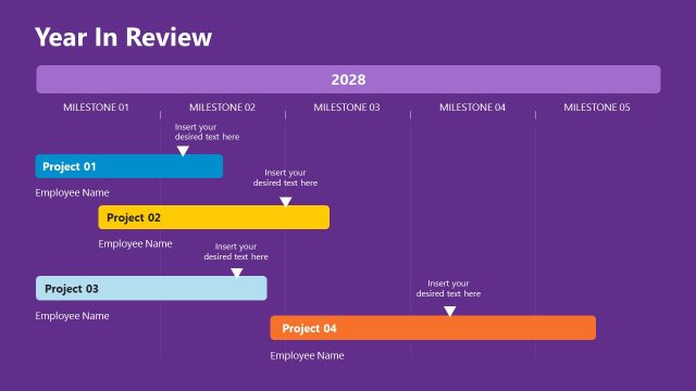 PowerPoint Slide for Year in Review Timeline
