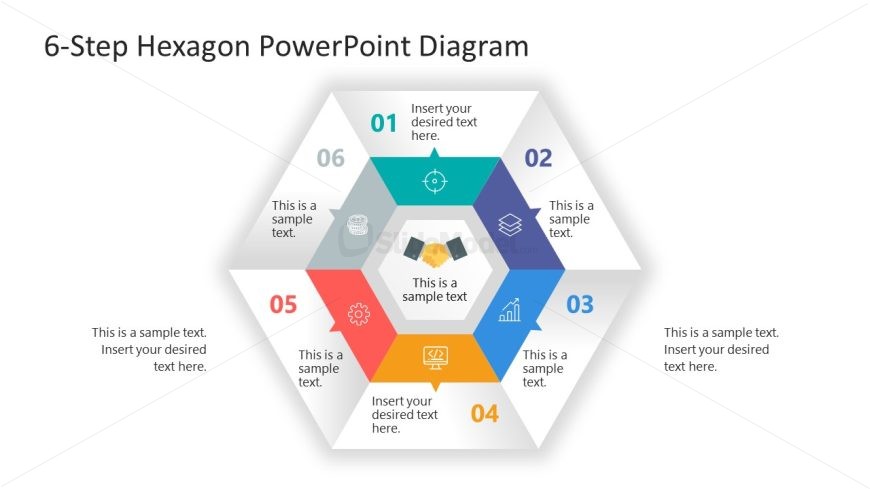 Title Slide - 6-Steps Hexagon Template 