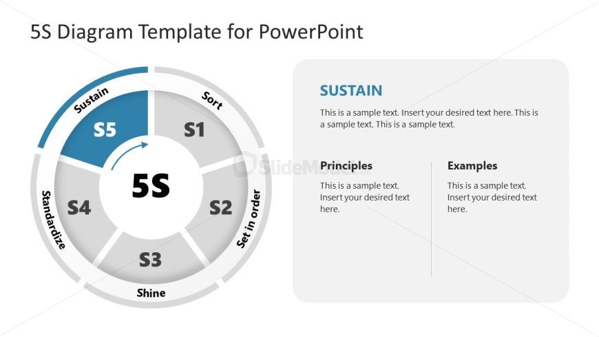 5S Diagram Slide PPT Template