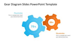 Two Gear Diagrams Template Slide