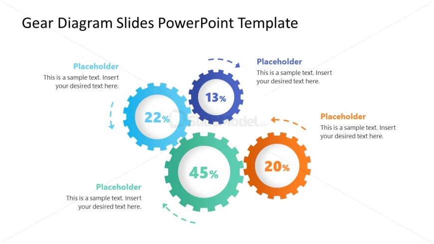 Gear Diagram Slides PPT Slide Template