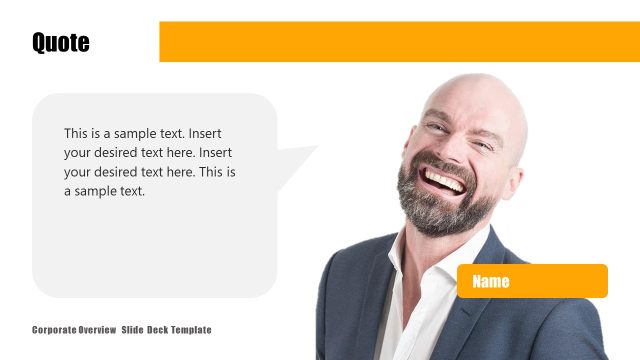 Quote Slide – Corporate Overview Presentation Slide