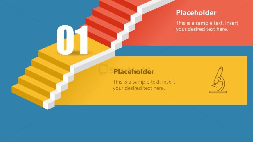 Animated 3D Stairs Diagram Template for Presentation 