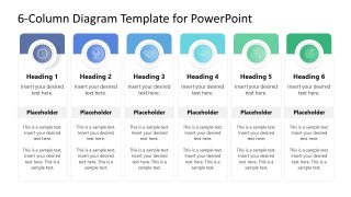 6-Column Diagram Template Slide