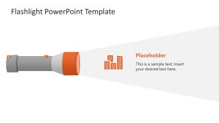 Flashlight PPT Template Slide for Presentation 