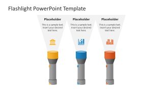 Flashlight Diagram PPT Template Slide 