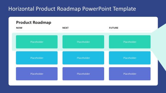Horizontal Product Roadmap Template for PowerPoint 