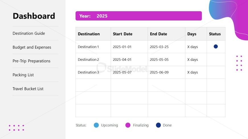 Business Travel Planner Template Slide