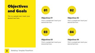 Objectives & Goals Slide Template for Workshop Presentation