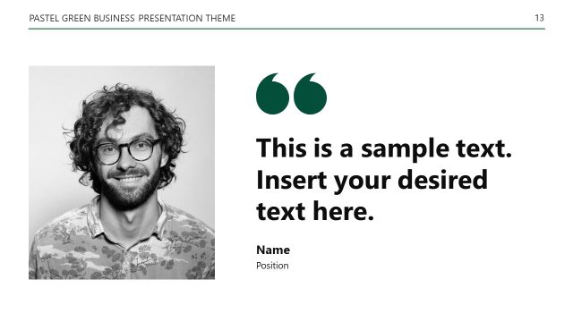 Business Image Slide with Quoted Statement