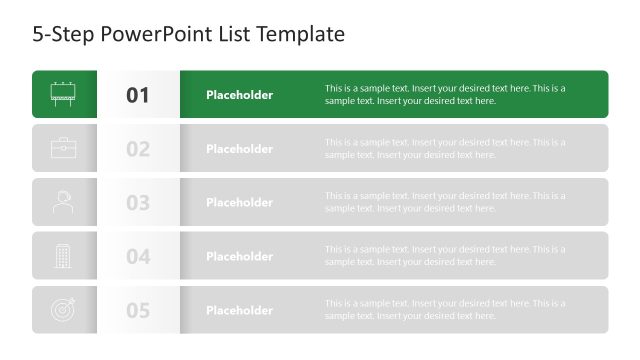 Number One Slide for List Presentation Template