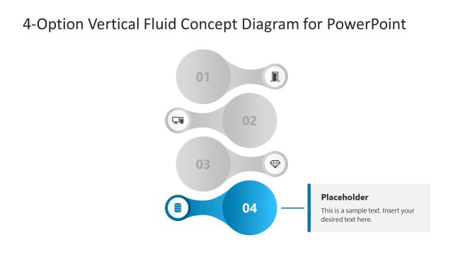 4-Option Vertical Fluid Concept Slide Template