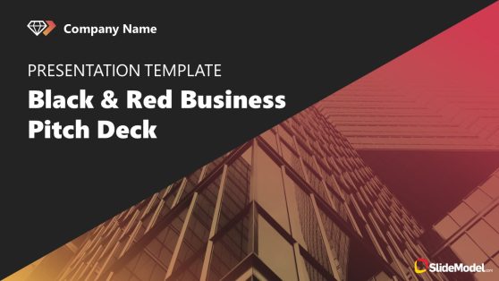 Black & Red Business Pitch Deck Template for Presentation