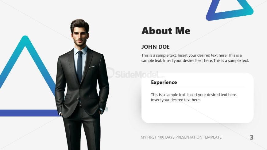 Customizable My First 100 Days PPT Template